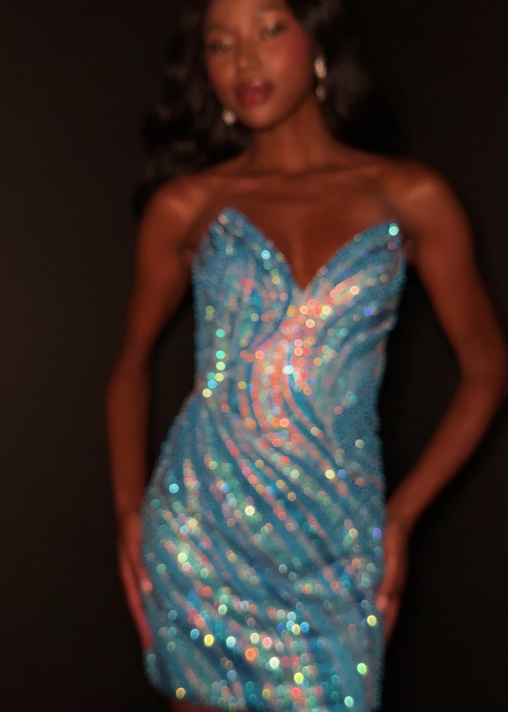 ASHLEYlauren Style 40097 - Strapless Fully Beaded Homecoming Dress
