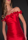 Video - Red ASHLEYlauren 4783 Mikado cocktail dress featuring a sweetheart neckline, an elegant A-line skirt, and an oversized bow accent for a show-stopping and sophisticated look.