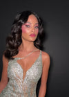 Video - Silver ASHLEYlauren 4767 One Shoulder Hand Beaded Cocktail Dress
