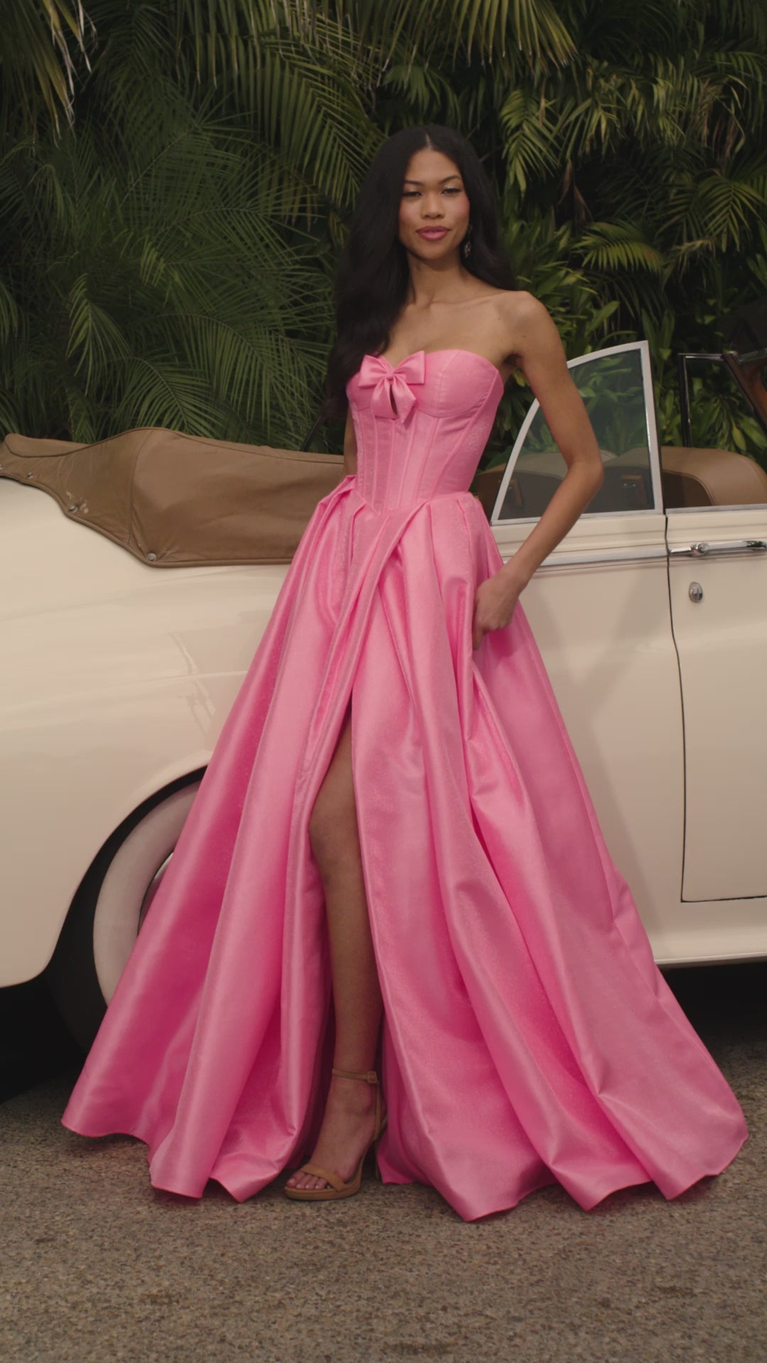 ASHLEYlauren Style 12264 - Strapless Mikado Gown with Pleated Skirt