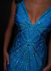Video -  Turquoise ASHLEYlauren 4723 V-Neck Cocktail Dress