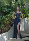 Video - ASHLEYlauren 11614 Strapless Fully Beaded Gown with Sweetheart Neckline, Illusion Corset Bustier, and Left Leg Slit