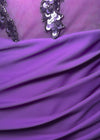 Video - ASHLEYlauren 4619 cocktail dress featuring a sweetheart neckline, delicate spaghetti straps, intricately beaded corset bodice, and a sleek jersey fitted skirt for an elegant and modern look.