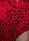 Video - ASHLEYlauren 11599 Red Fully Beaded Strapless Mirror Dress with Exposed Corset Boning, Left Leg Slit, and Sweep Train