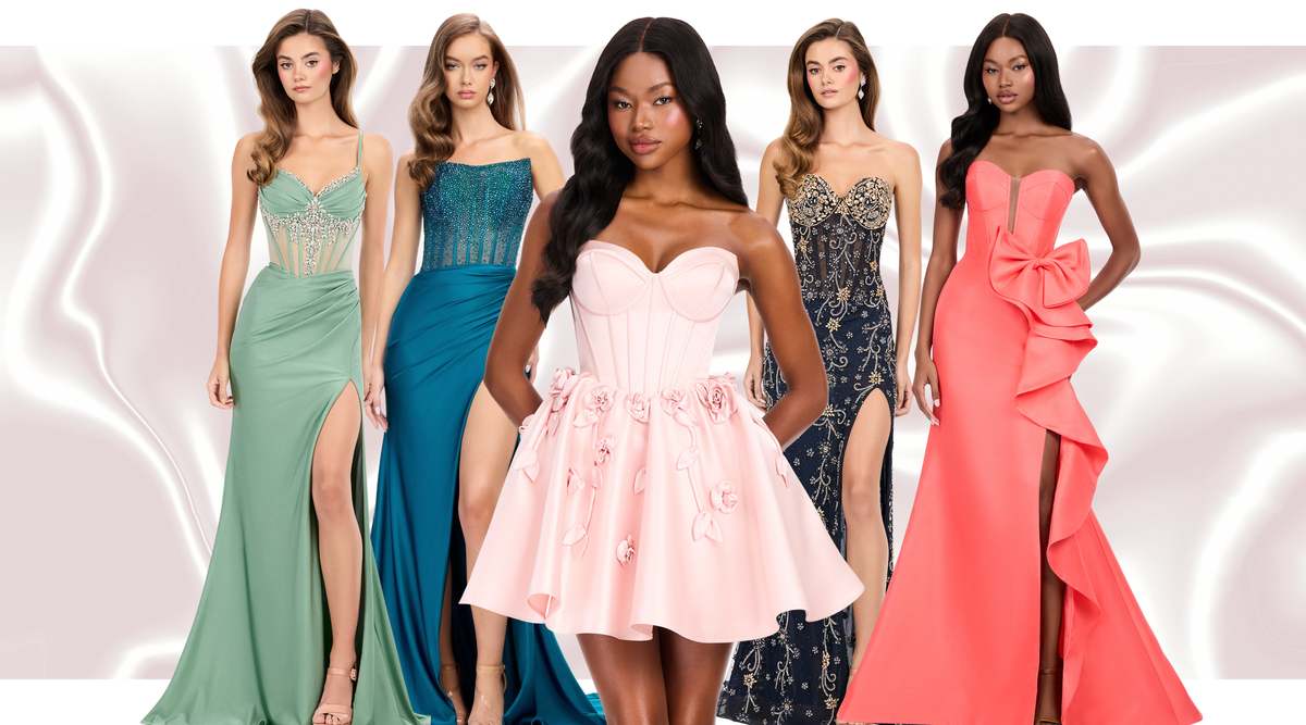 ASHLEYlauren corset prom dresses for 2027 featuring satin, beaded and embellished designer gowns