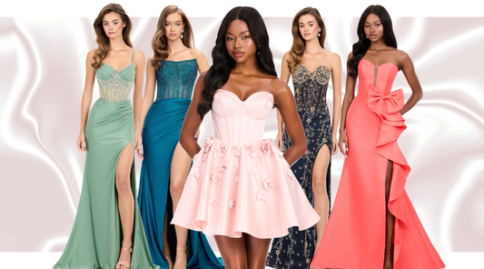 ASHLEYlauren corset prom dresses for 2027 featuring satin, beaded and embellished designer gowns