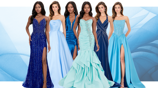 Blue Ball Gown Pageant Dresses | Elegant blue pageant ball gowns with full skirts and stage presence