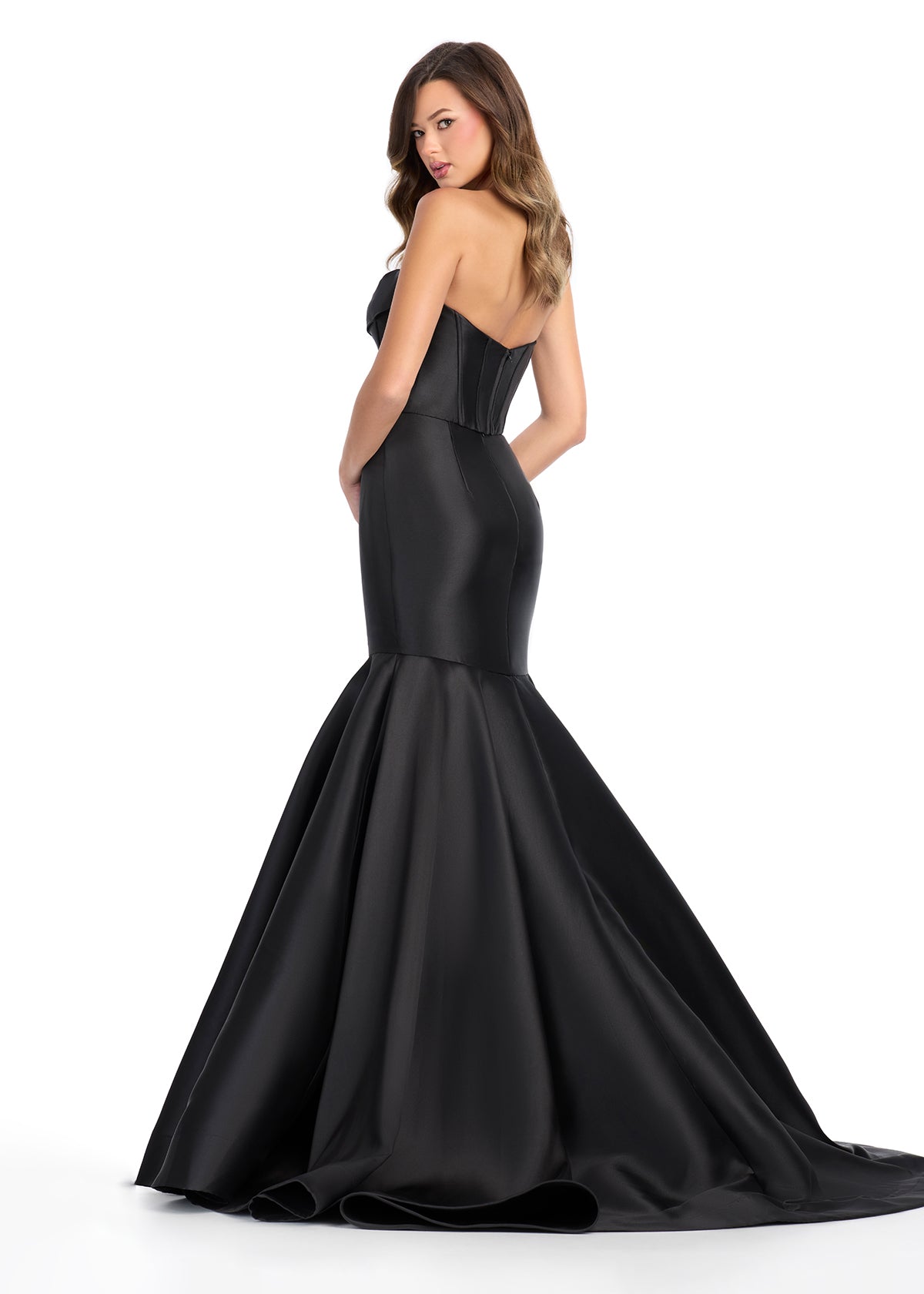 ASHLEYlauren 11908 Two-Piece Mikado Mermaid Gown