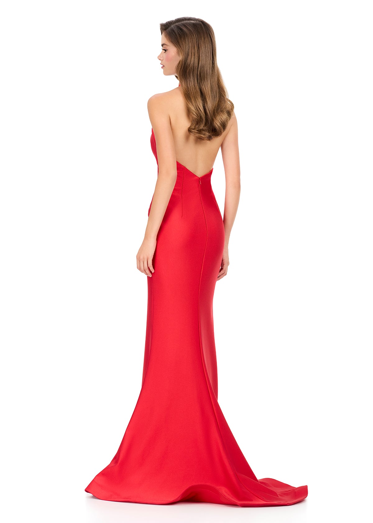 ASHLEYlauren Style 12162 - Jersey Dress with Cross Halter Neckline ASHLEYlauren Style 12162 - Jersey Dress with Cross Halter Neckline