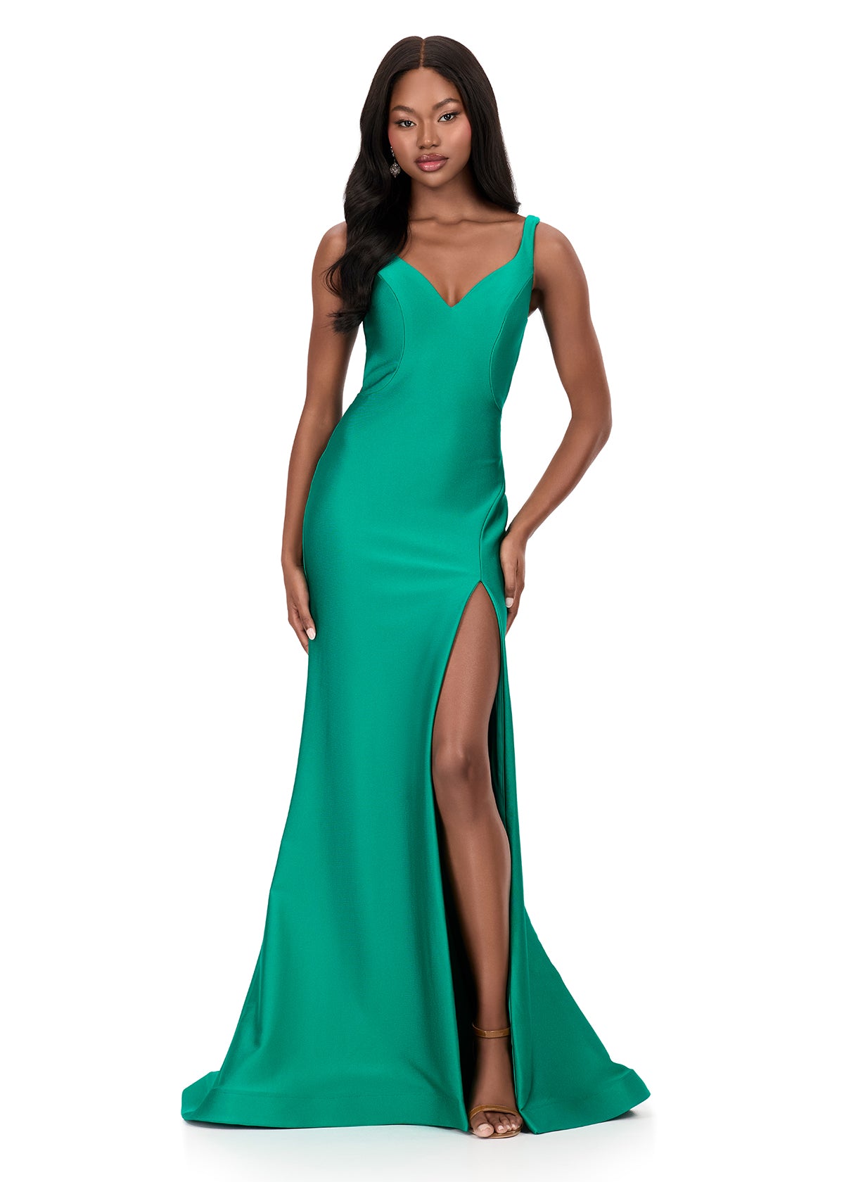 ASHLEYlauren Style 12165 - Jersey Dress with Lace Up Back ASHLEYlauren Style 12165 - Jersey Dress with Lace Up Back