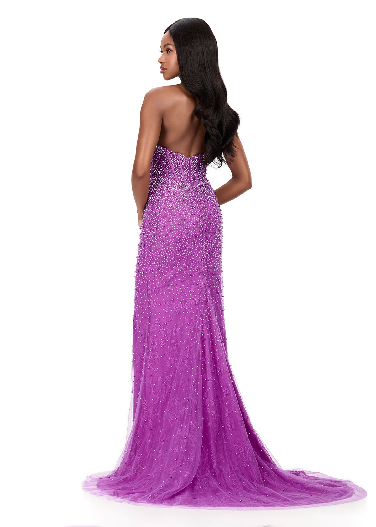 ashley lauren purple dress Ashley Lauren Style 12279 Long Prom Dress Pageant Formal Evening Gown 14 / Yellow