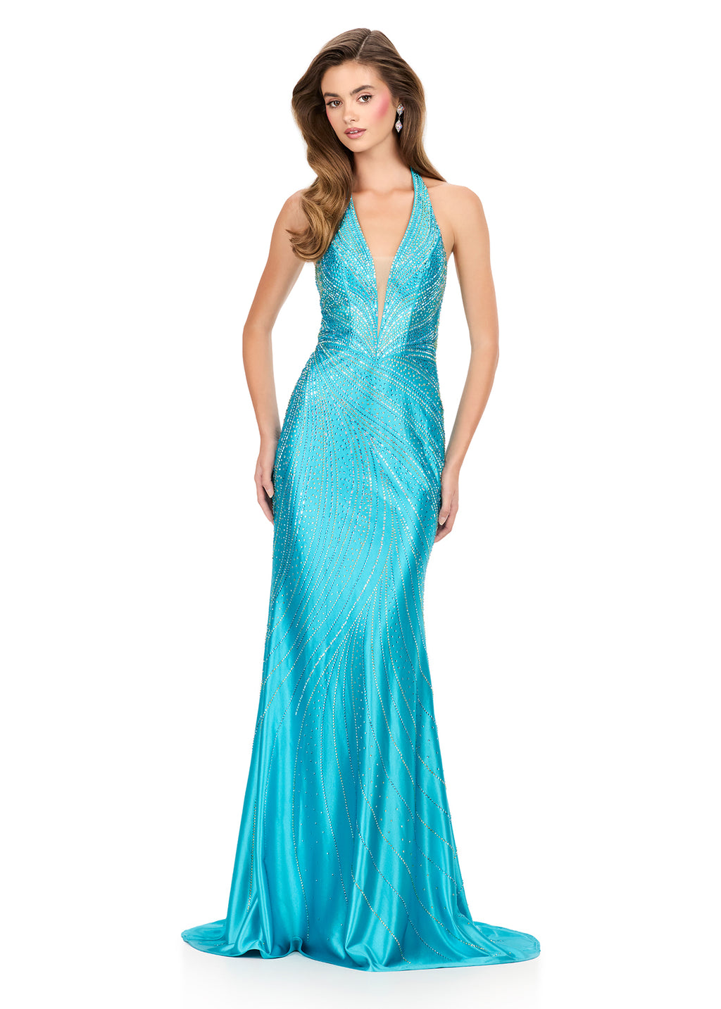 Turquoise Fitted Dress Baby Turquoise Mother Daughter Special Occasion Dress  Jovani 08646