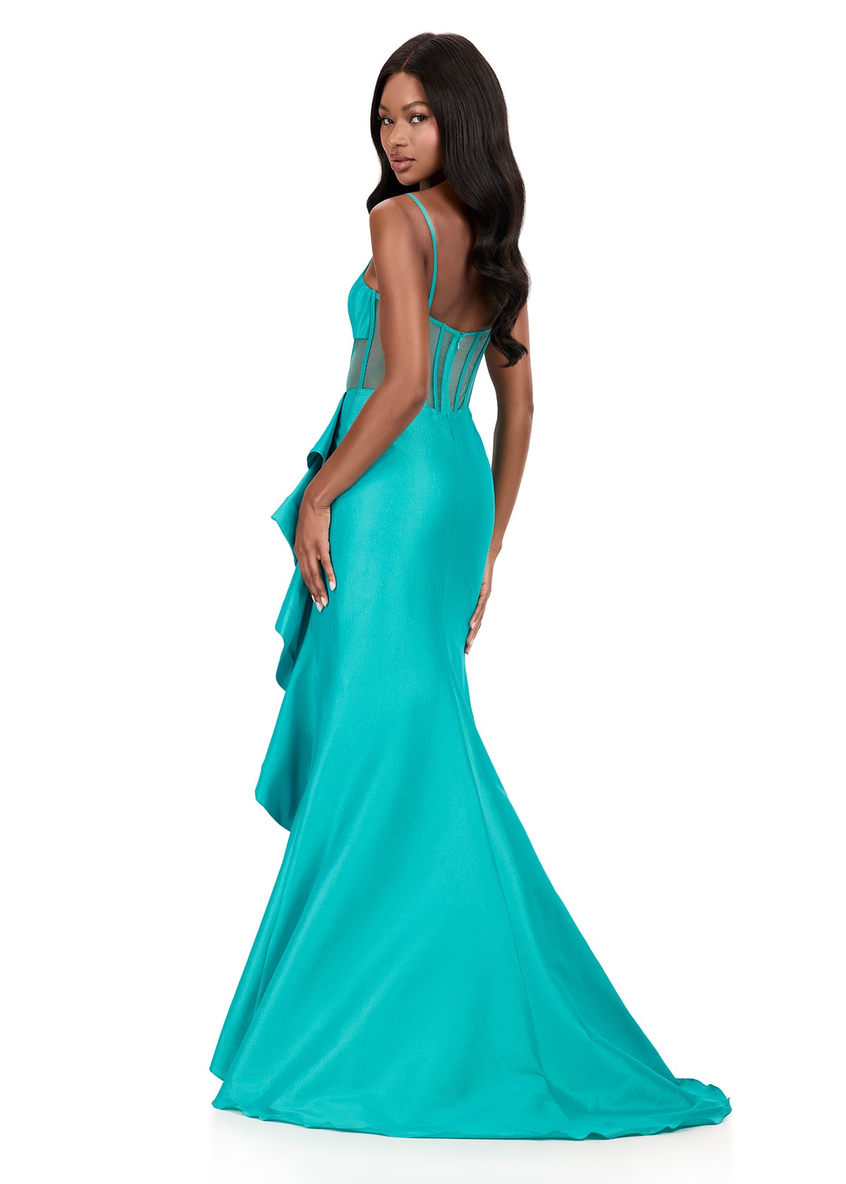 ASHLEYlauren Style 12213 - Taffeta Prom Dress with Boning Corset ASHLEYlauren Style 12213 - Taffeta Prom Dress with Boning Corset