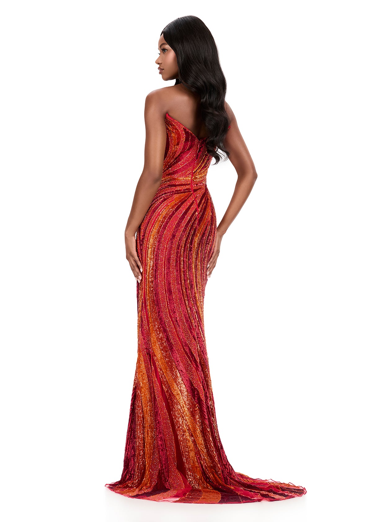 ASHLEYlauren Style 12231 - Beaded Prom Dress with Sweetheart Neckline