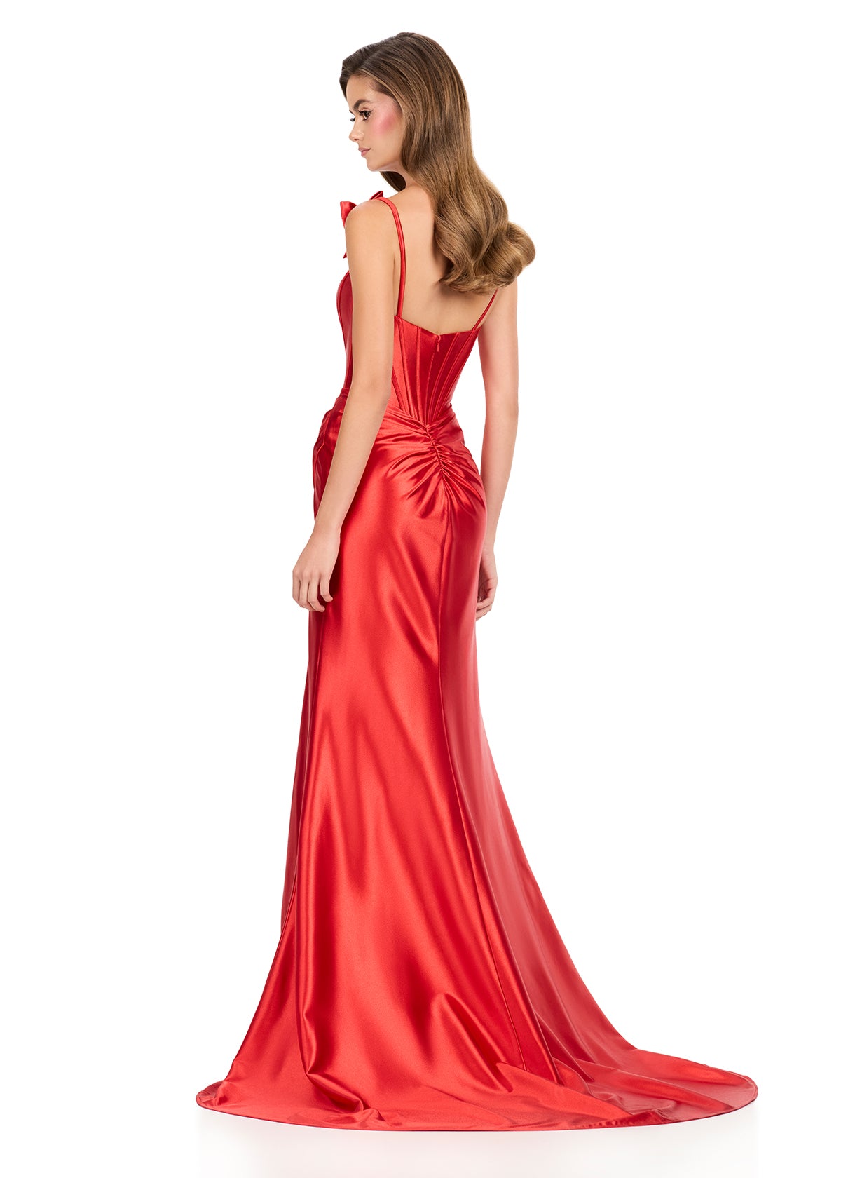 ASHLEYlauren Style 12239 - Dress with Corset Bustier and Bow Details