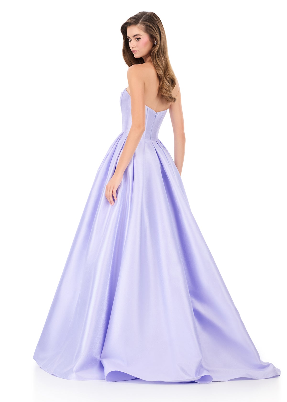 ASHLEYlauren Style 12264 - Strapless Mikado Gown with Pleated Skirt ASHLEYlauren Style 12264 - Strapless Mikado Gown with Pleated Skirt