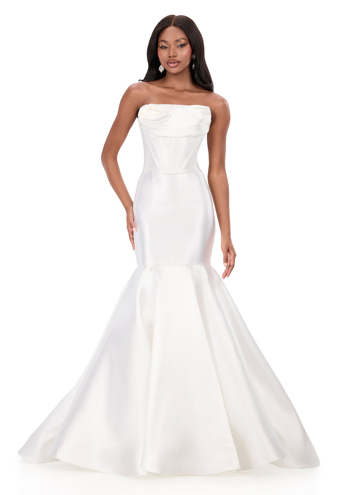 ASHLEYlauren Style 12278 - Mikado Dress with a Dramatic Mermaid Skirt ASHLEYlauren Style 12278 - Mikado Dress with a Dramatic Mermaid Skirt