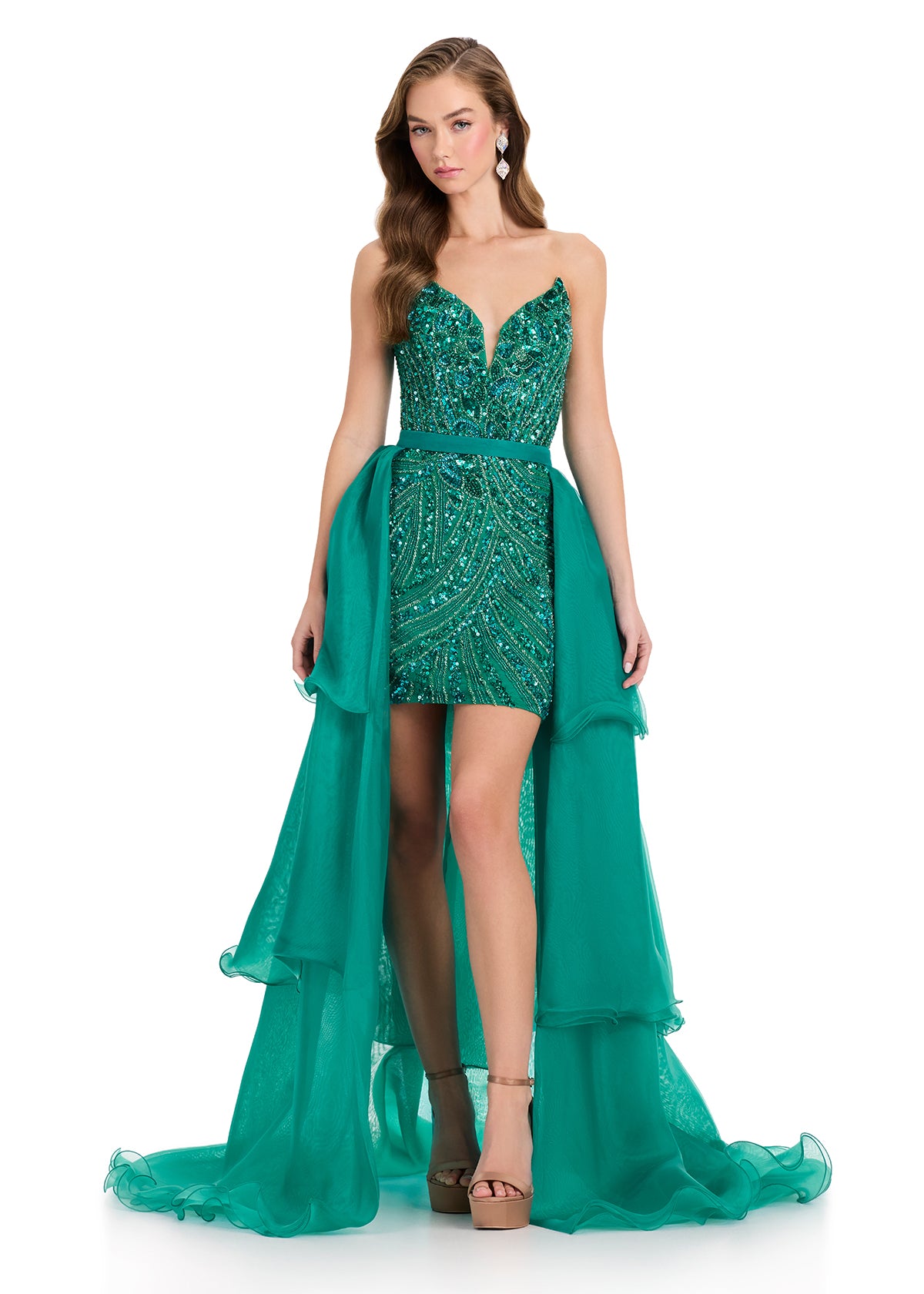 ASHLEYlauren Style 12295 - Layered Organza Pageant Overskirt