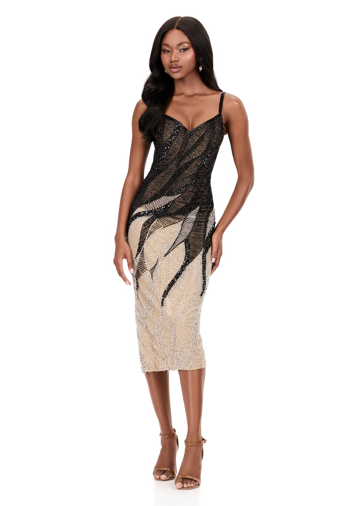 ASHLEYlauren Style 12330 - Fully Beaded Mini Dress ASHLEYlauren Style 12330 - Fully Beaded Mini Dress