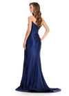 ASHLEYlauren 12416 Gown | Red carpet navy sparkly prom dress with sparkles synched zip up back 