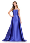 ASHLEYlauren 12431 Gown | Beautiful strapless evening gown with elegant overskirt zip up 