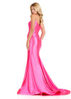 ASHLEYlauren 12432 Gown | Hot pink strapless prom dress form fitted zip up with cinched back 