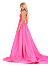 ASHLEYlauren 12440 Gown | Stunning pink fully beaded formal gown with a beautiful over skirt 