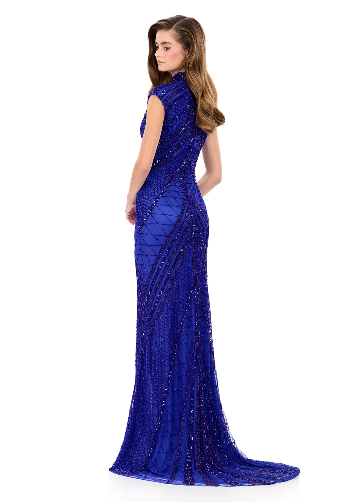 ASHLEYlauren 1624 Fully Beaded Gown