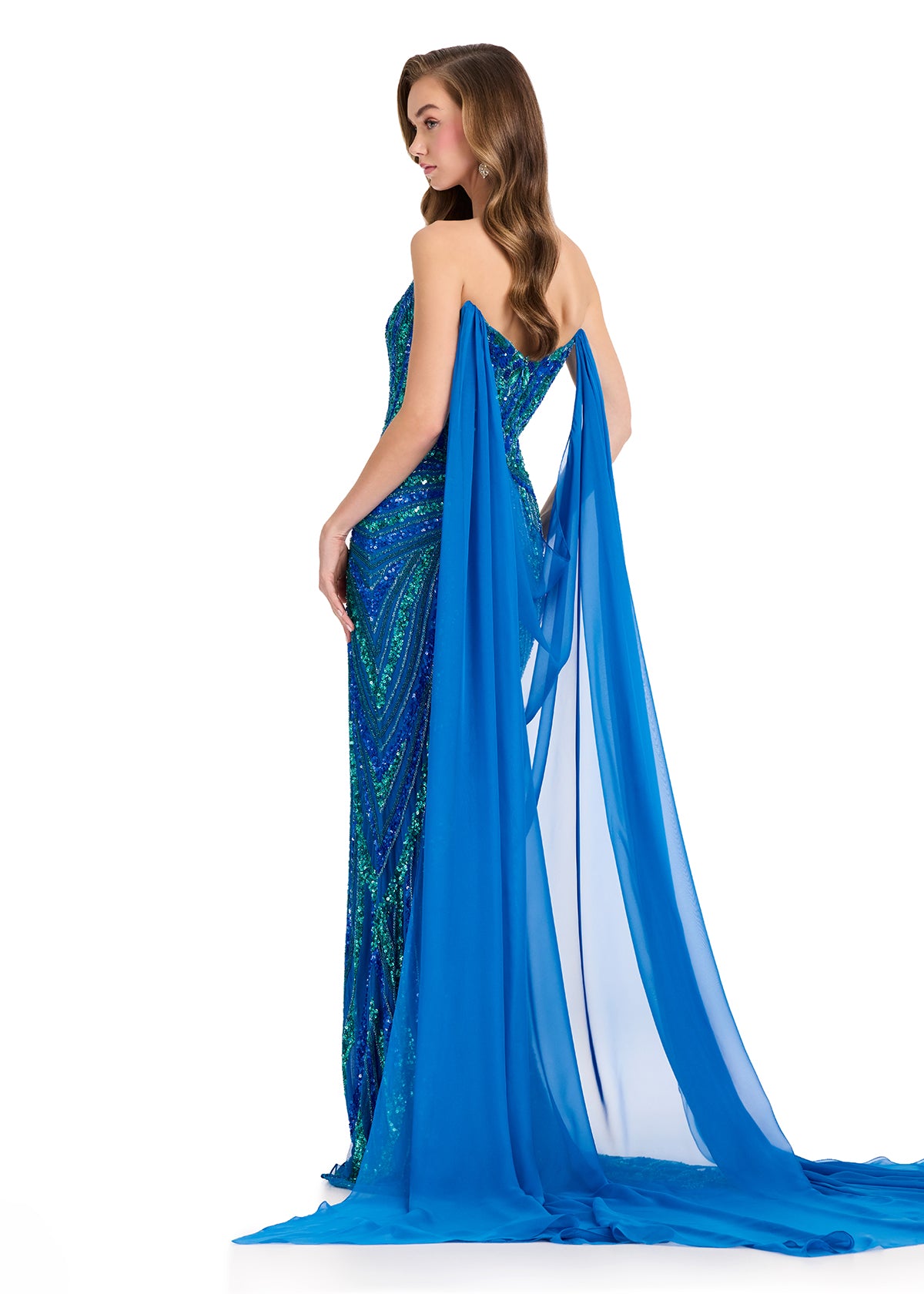 ASHLEYlauren 1868 Chiffon Cape for Evening Dresses