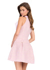 ASHLEYlauren 40028 Gown | Lilac darling tweed cocktail dress with bow collar