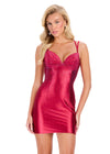 ASHLEYlauren 40055 Gown | Wine glamorous sequined cocktail dress with lace up open back and sweetheart neckline
