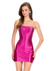 ASHLEYlauren 40071 Gown | Berry glamorous strapless beaded cocktail dress
