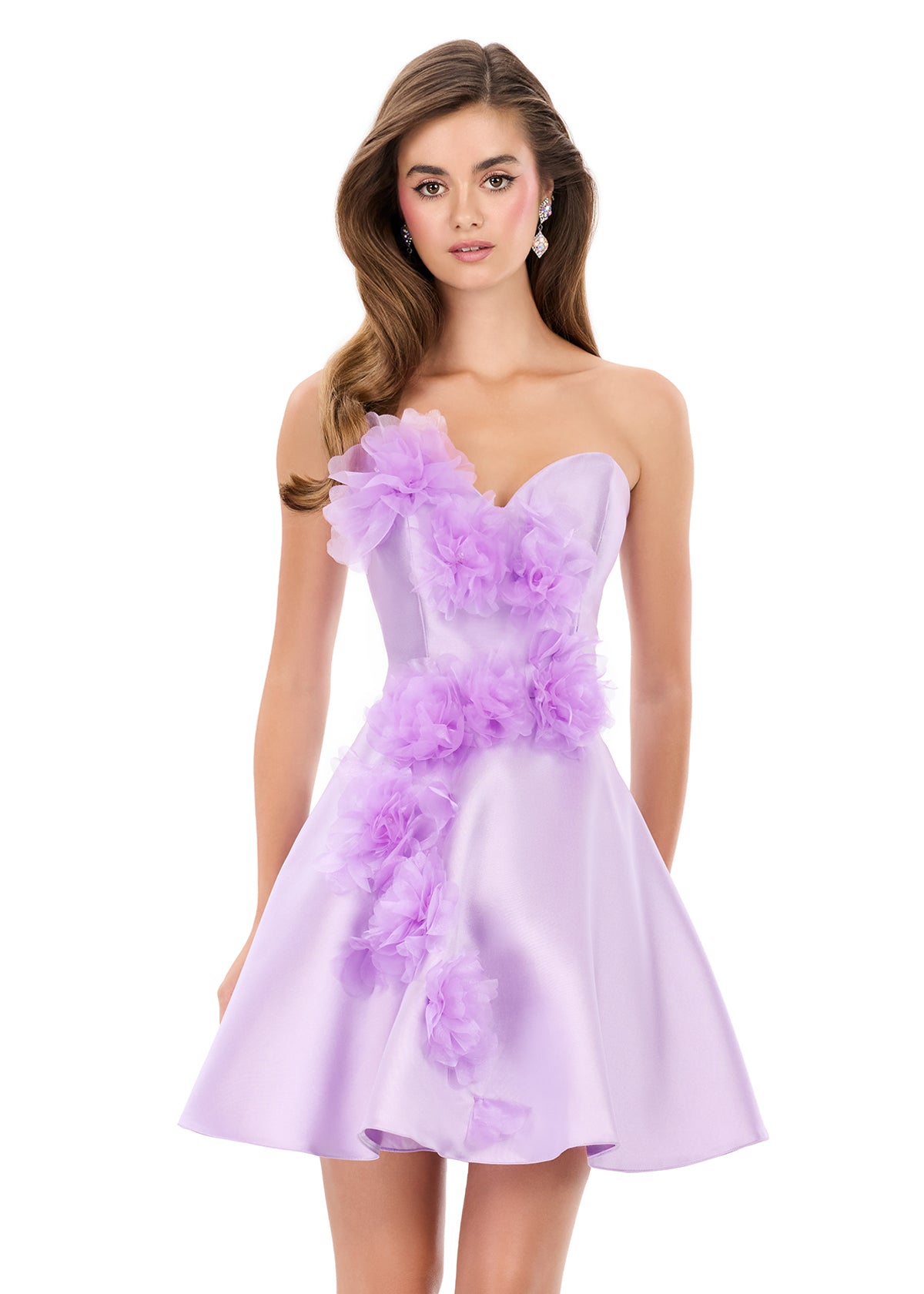 lilac purple homecoming dresses Purple Tulle Lace Applique Prom Dress, Purple Homecoming Dress US 4 / Purple