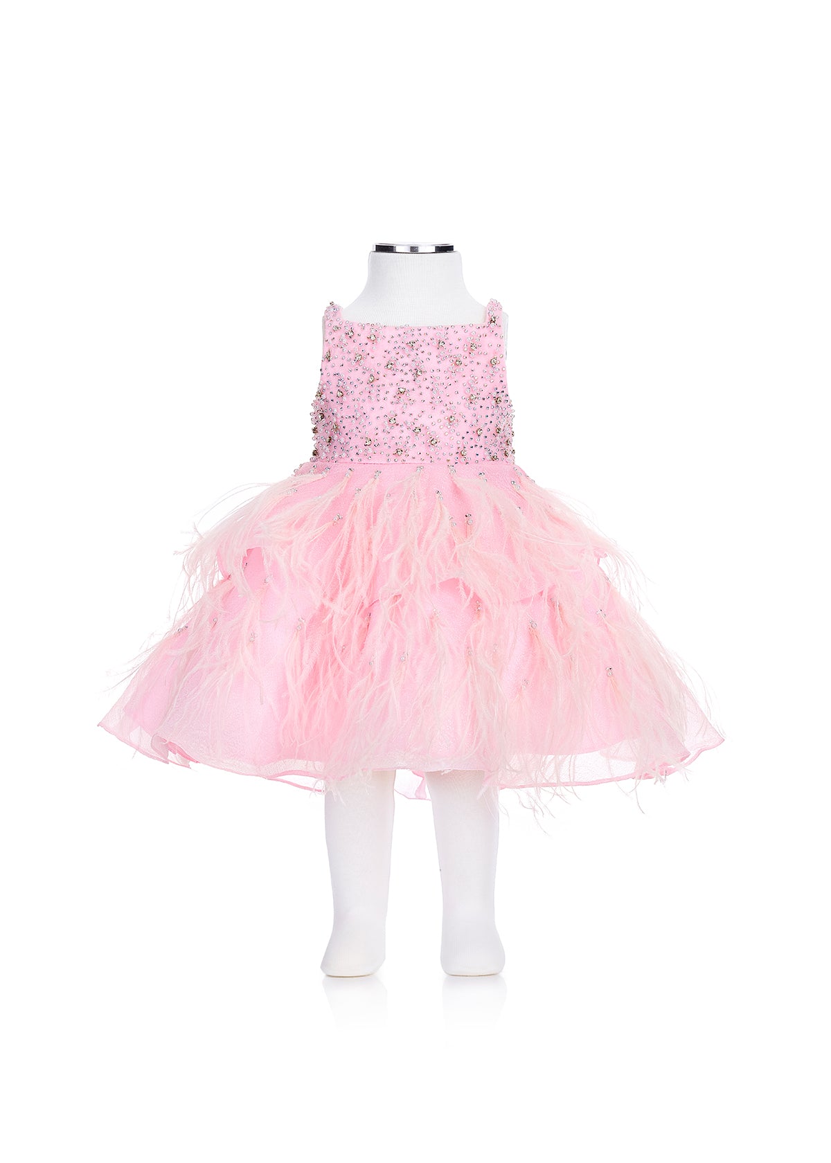 ASHLEYlauren Style 7015 - Toddler Pageant Dress with Feathers