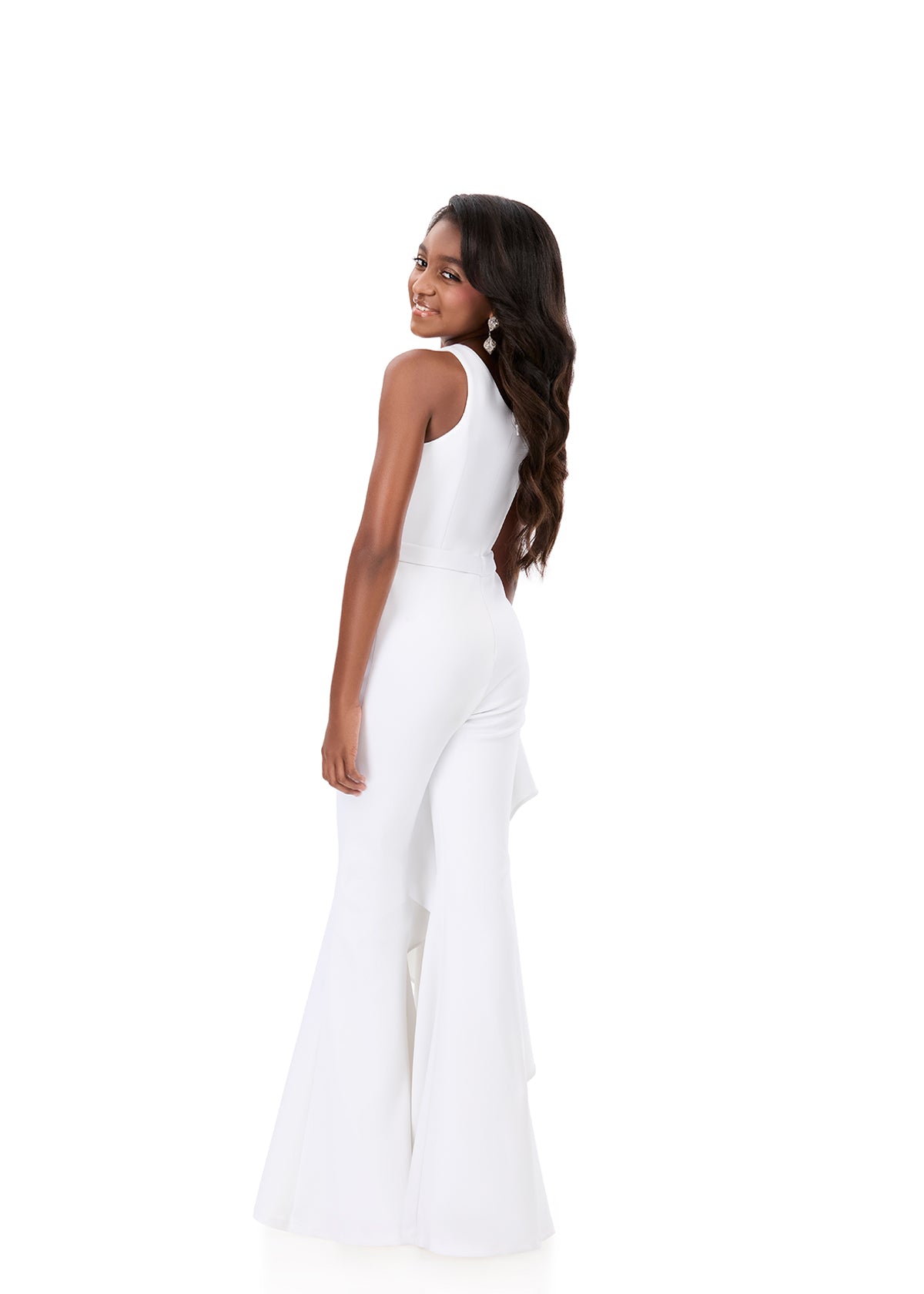 ASHLEYlauren Style 8343 Kids Pageant Scuba Jumpsuit