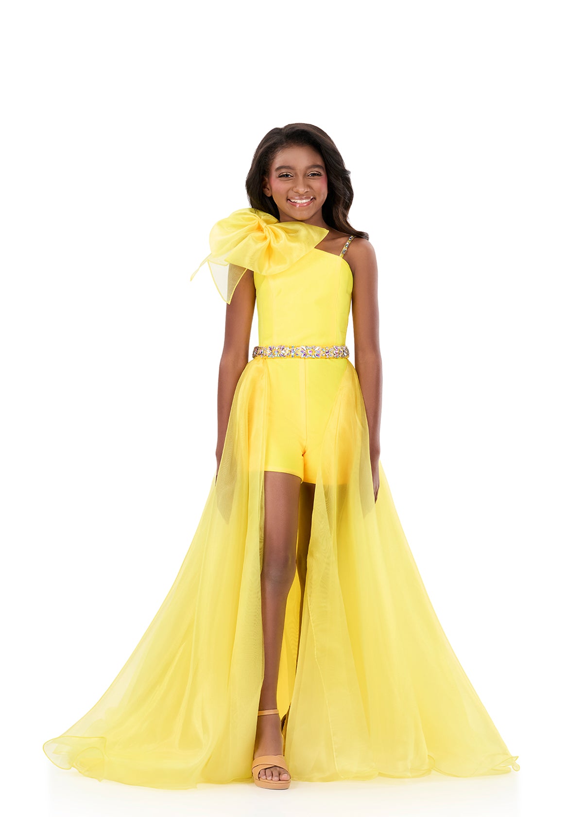 ASHLEYlauren Style 8348 Kids Pageant Fun Fashion with One Shoulder
