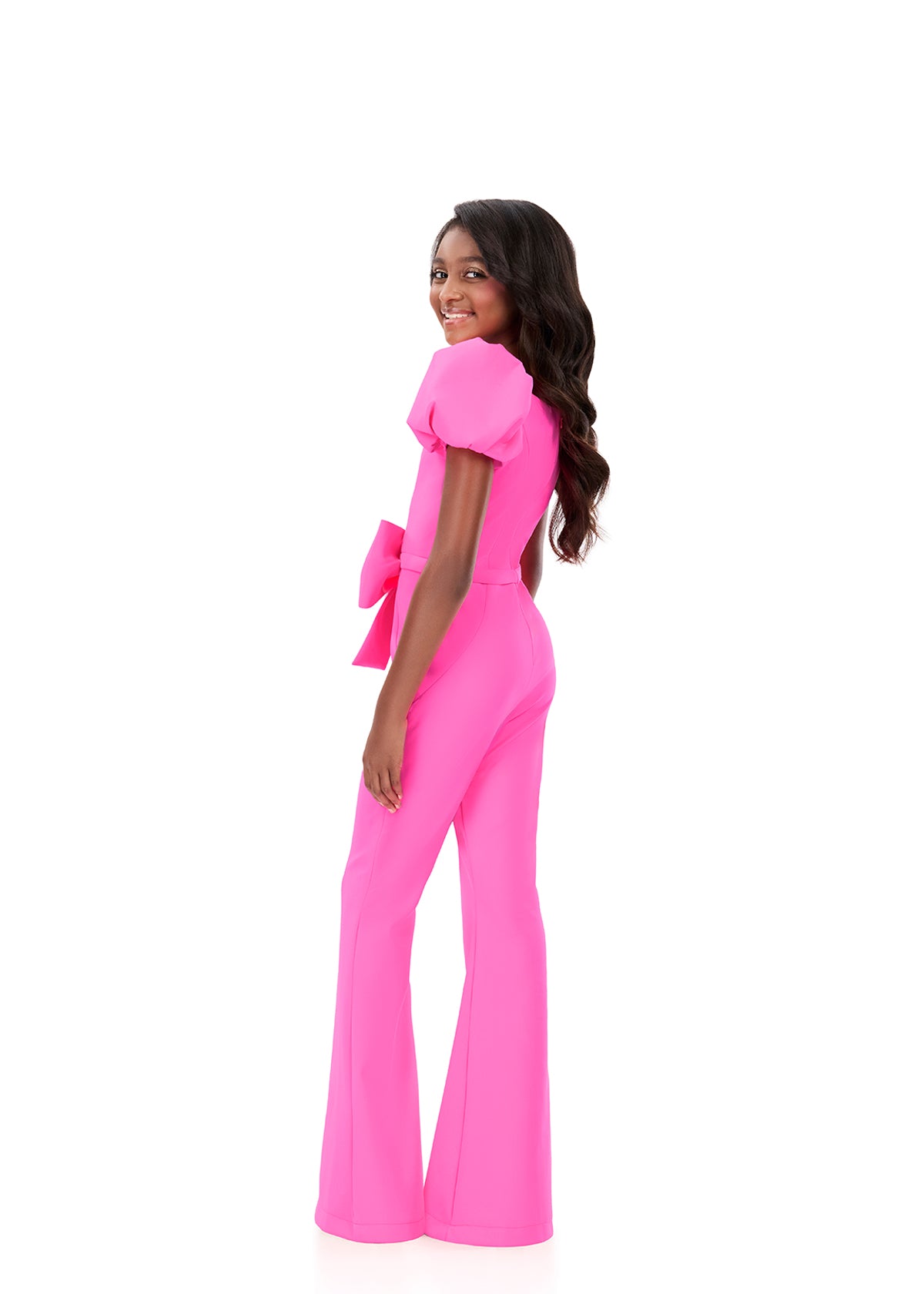 ASHLEYlauren Style 8357 Kids Pageant Interview Jumpsuit with Puff