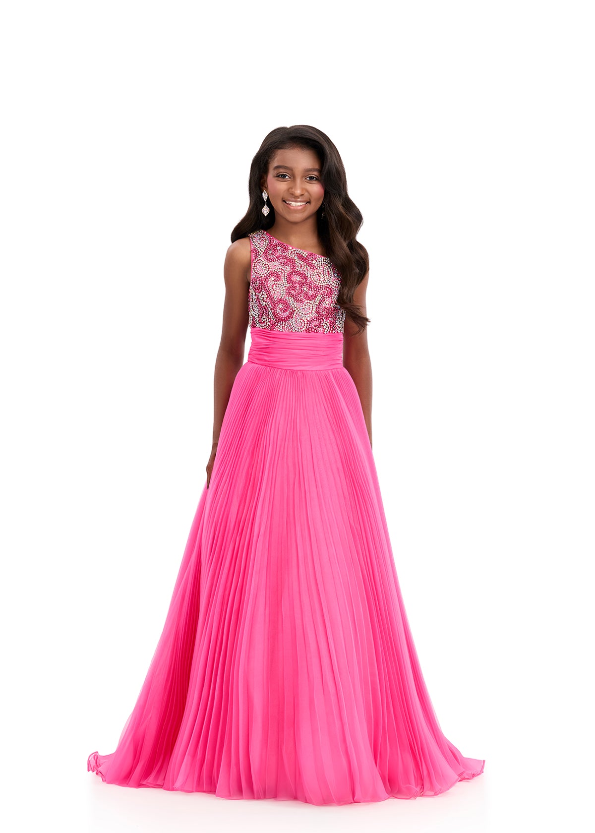 ASHLEYlauren Style 8367 Kids Pageant Ball Gown with Pleated