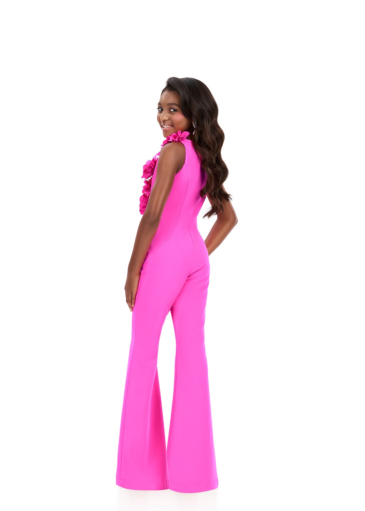 ASHLEYlauren Style 8371 Kids Pageant Interview Jumpsuit with 3D