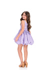 ASHLEYlauren 8413 Cocktail | Show stopping purple floral kids cocktail with sparkly bows