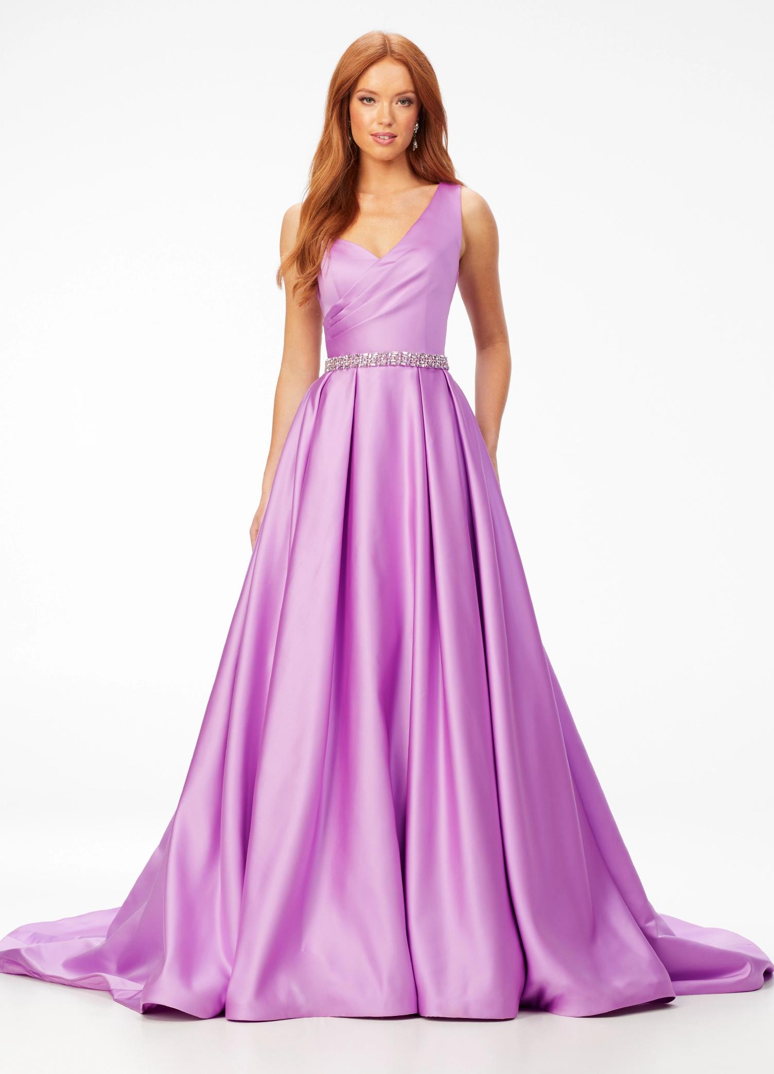 Sweetheart Lilac Satin Beaded Ball Gown, Prom Dresses Sweetheart Lilac Satin Beaded Ball Gown, Prom Dresses