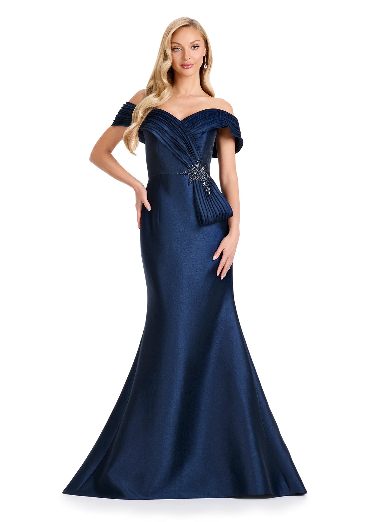 ASHLEYlauren E12103 Off-Shoulder Mikado Mermaid Gown ASHLEYlauren E12103 Off-Shoulder Mikado Mermaid Gown