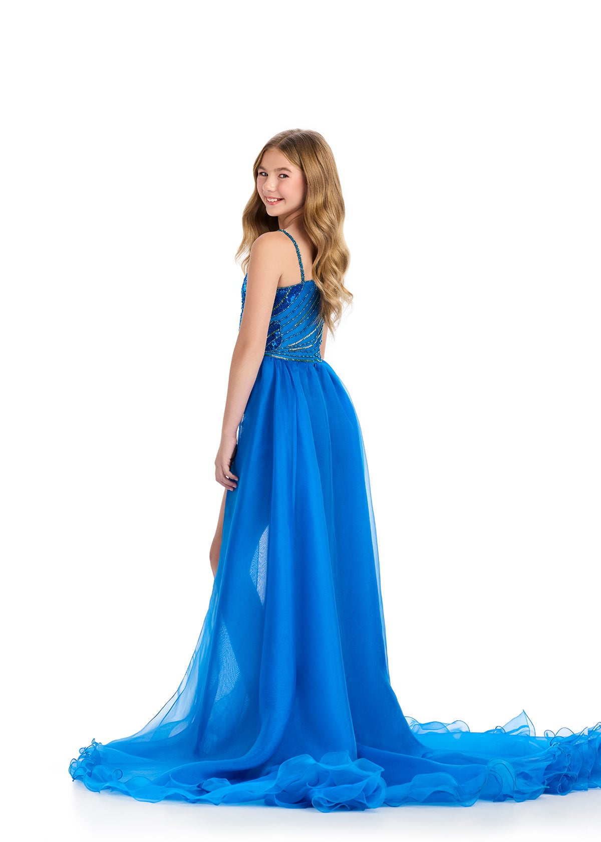 prom dress with romper Rachel Allan Prom Short Romper Skirt Overlay 6618