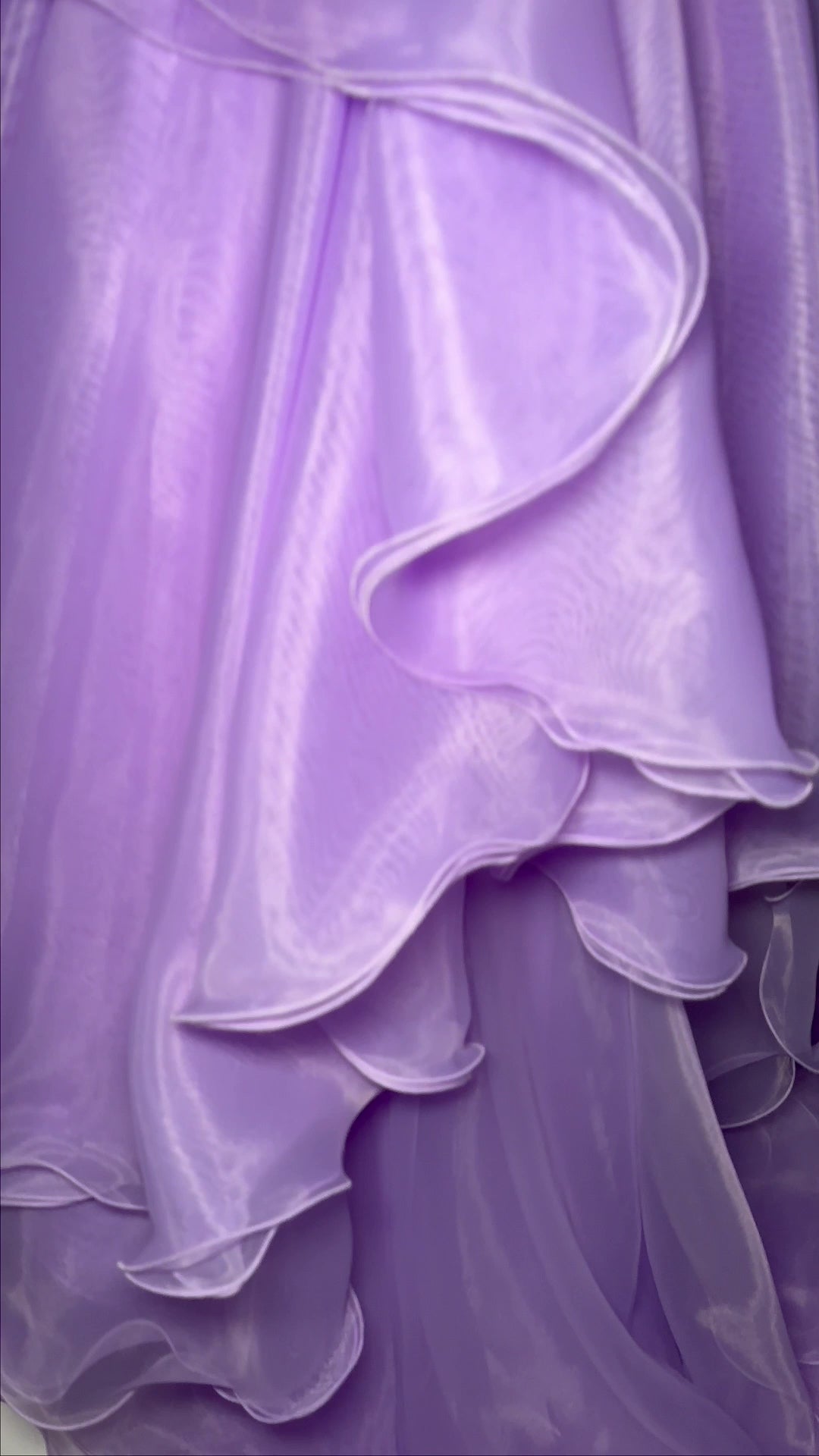 ASHLEYlauren 11601 Ruffle Organza Side Overskirt