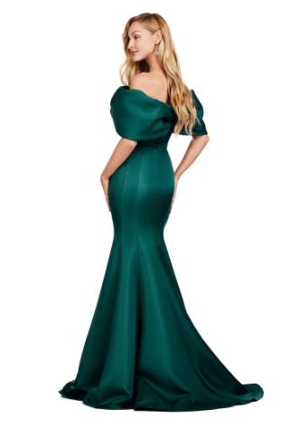 11413 Off Shoulder Double Faced Satin Gown with Oversized Bow