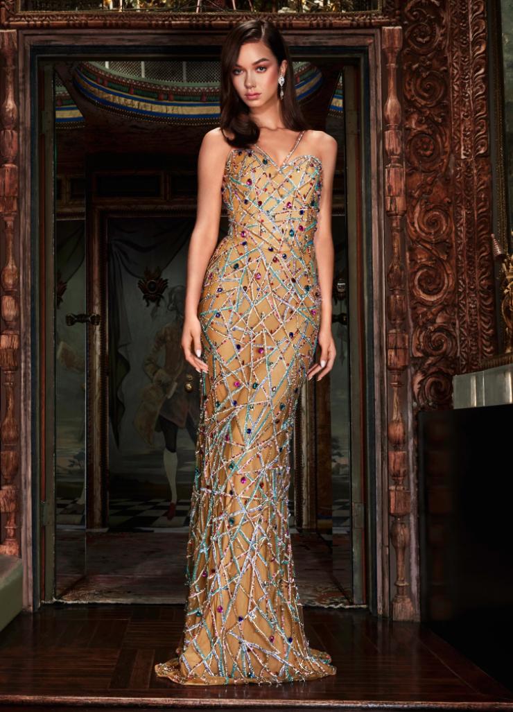11512 Gown with Sweetheart Neckline and Multi Colored Beading $0 default picture