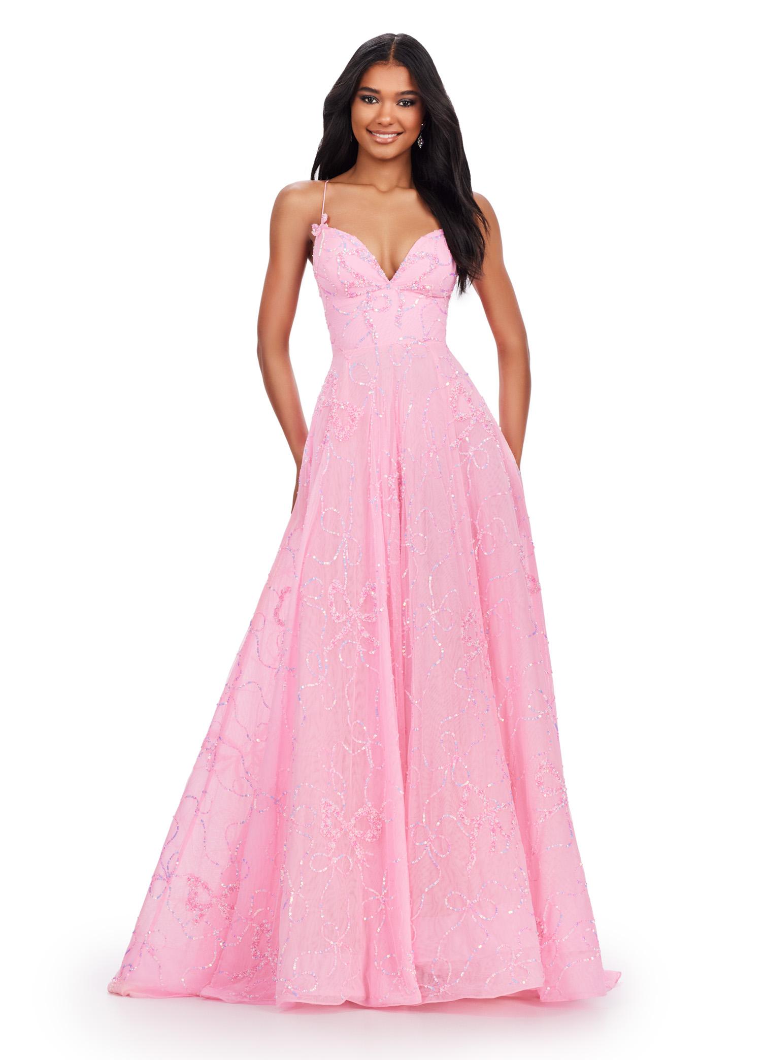 Pink Tulle Long Simple Formal Dress, Light Pink Gowns, Junior Prom Dre –  Cutedressy